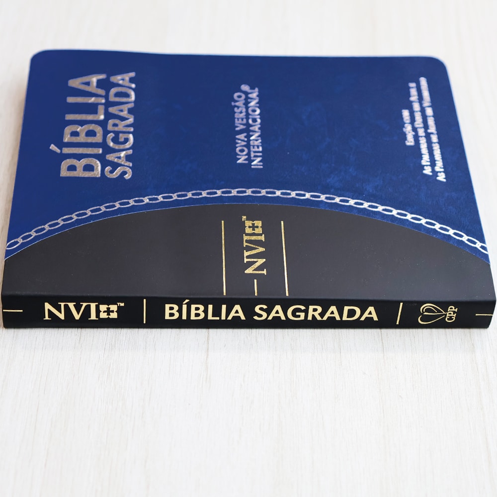 Bíblia Slim Large | NVI | Bicolor | Azul e Preto