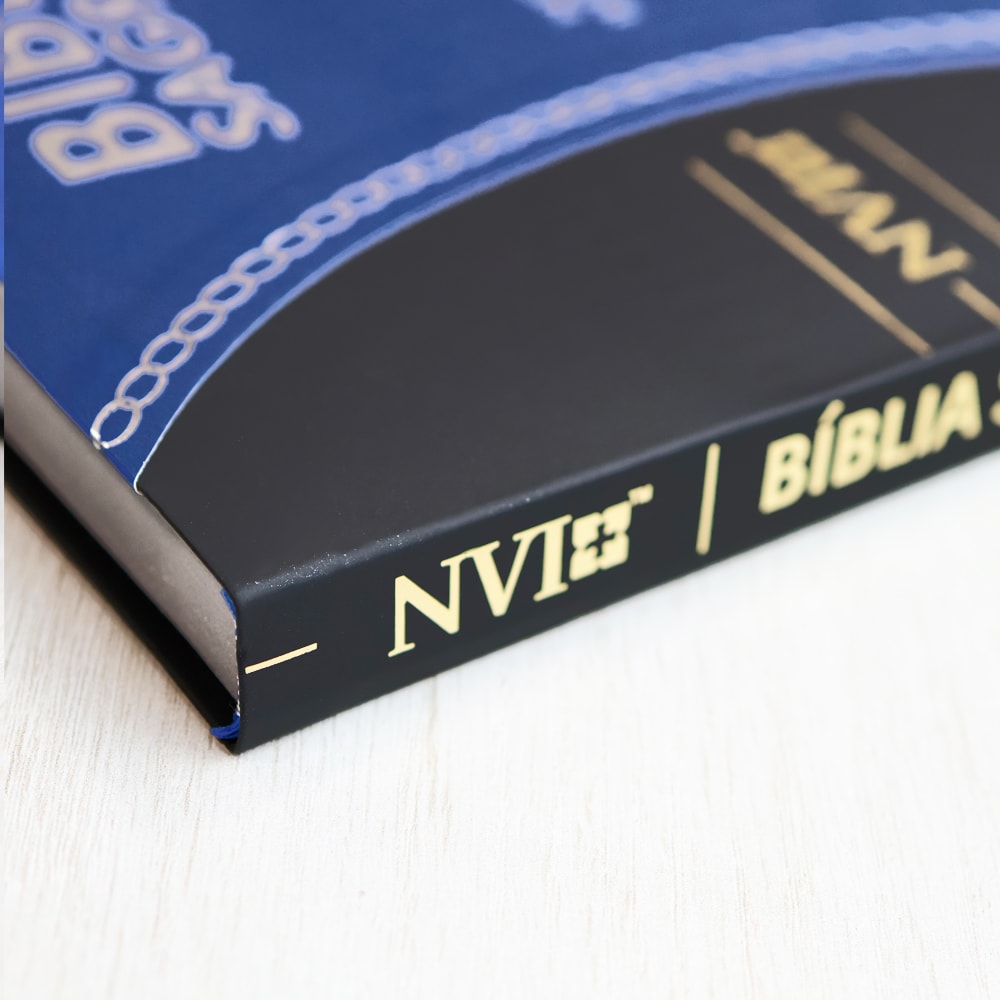 Bíblia Slim Large | NVI | Bicolor | Azul e Preto