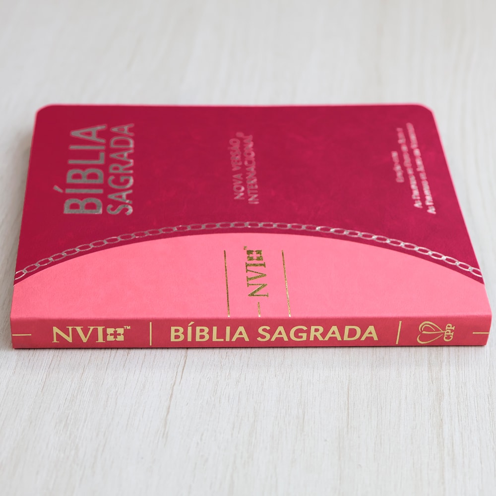 Bíblia Slim Large | NVI | Bicolor | Pink e Rosa