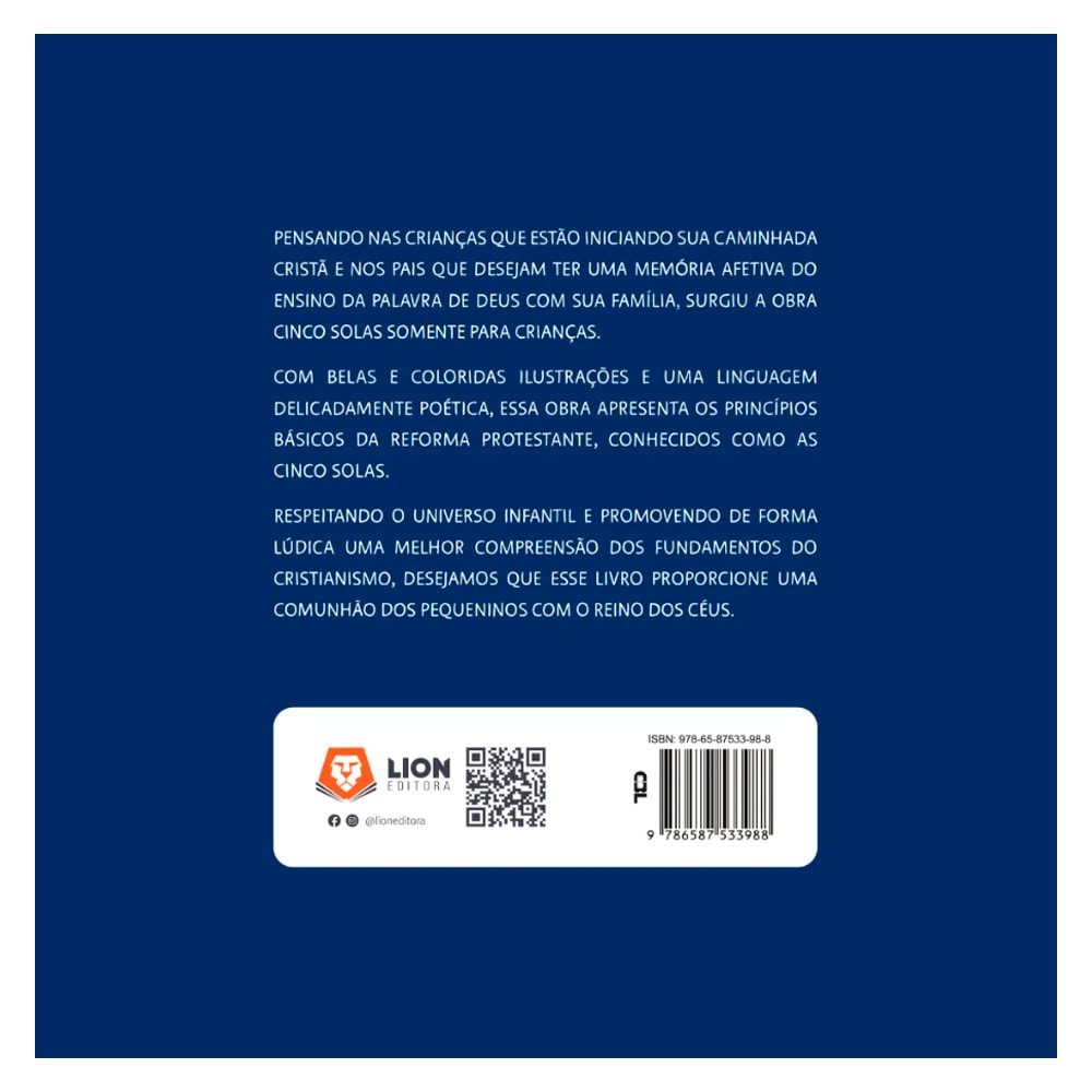 Cinco Solas Para Crianças | Cristina Marques