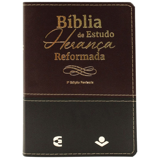 Bíblia de Estudo | ARA | Herança Reformada | Preta e Vinho
