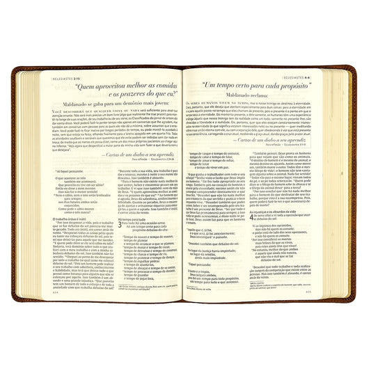 Bíblia C S Lewis | NVI | Couro-Soft Marrom | Leitura Perfeita