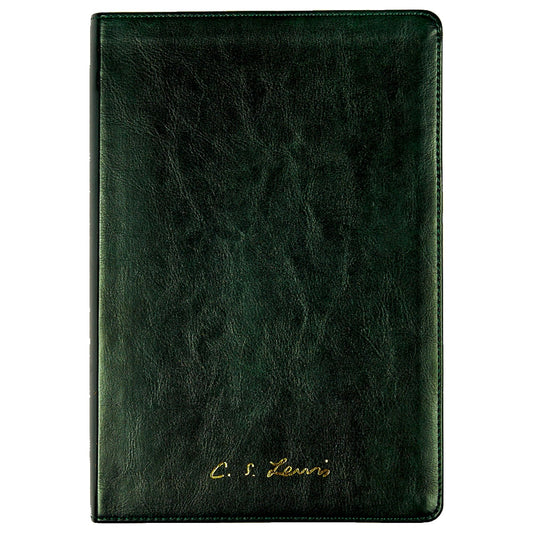 Bíblia C S Lewis | NAA | Couro-Soft Verde| Leitura Perfeita