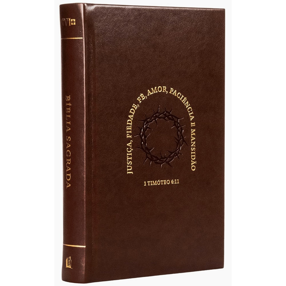 Bíblia NVI | Letras de Jesus em Vermelho | Couro-Soft Sobre Capa Dura Marrom | Timóteo