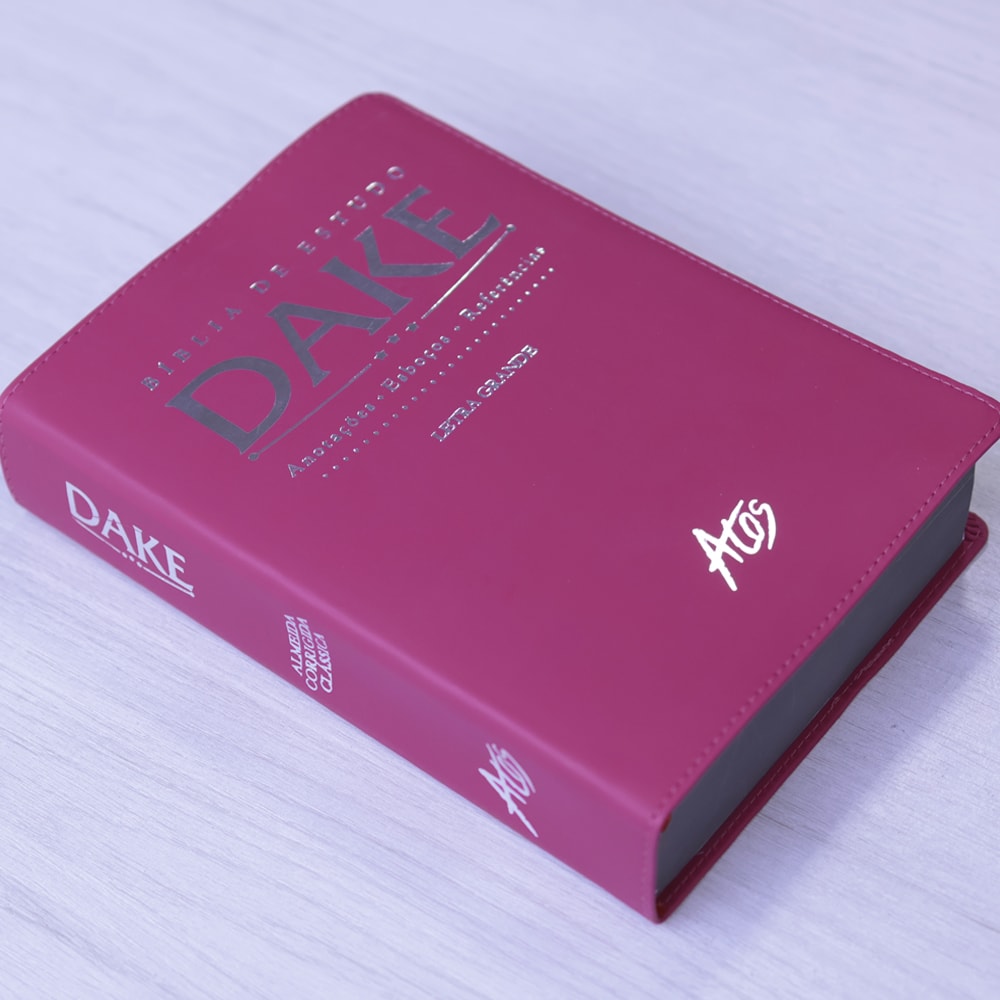 Bíblia de Estudo Dake | Capa Luxo | ACC | Letra Grande | Pink