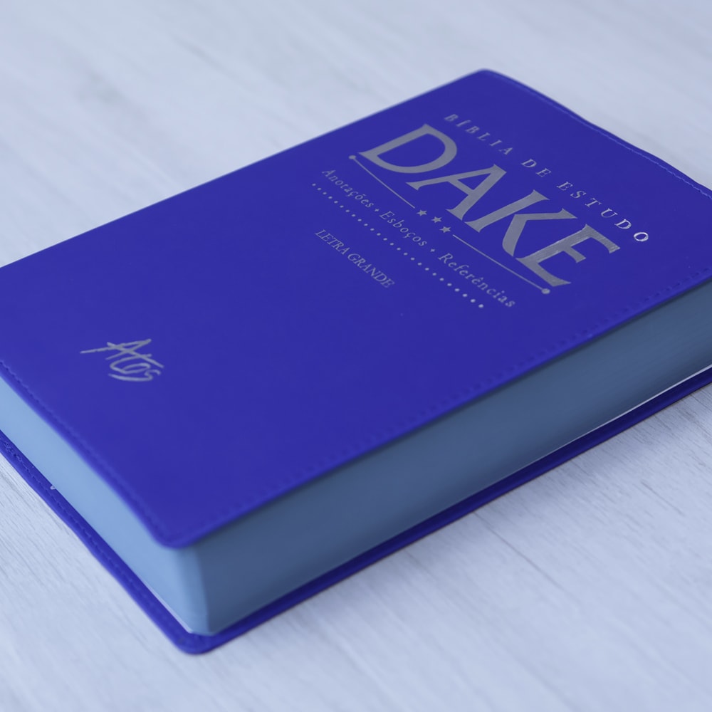 Bíblia de Estudo Dake | Capa Luxo | ACC | Letra Grande | Azul
