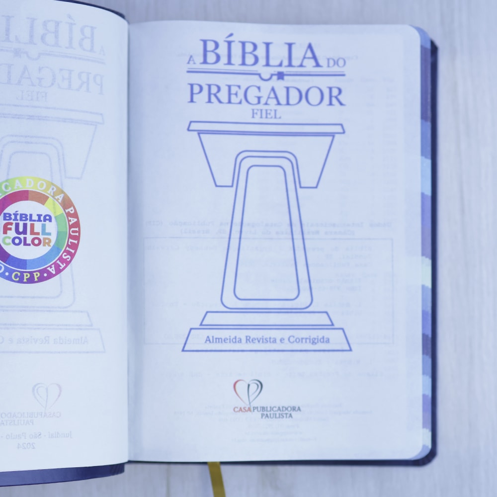 Bíblia do Pregador Fiel | Full Color | ARC | Capa Luxo Azul
