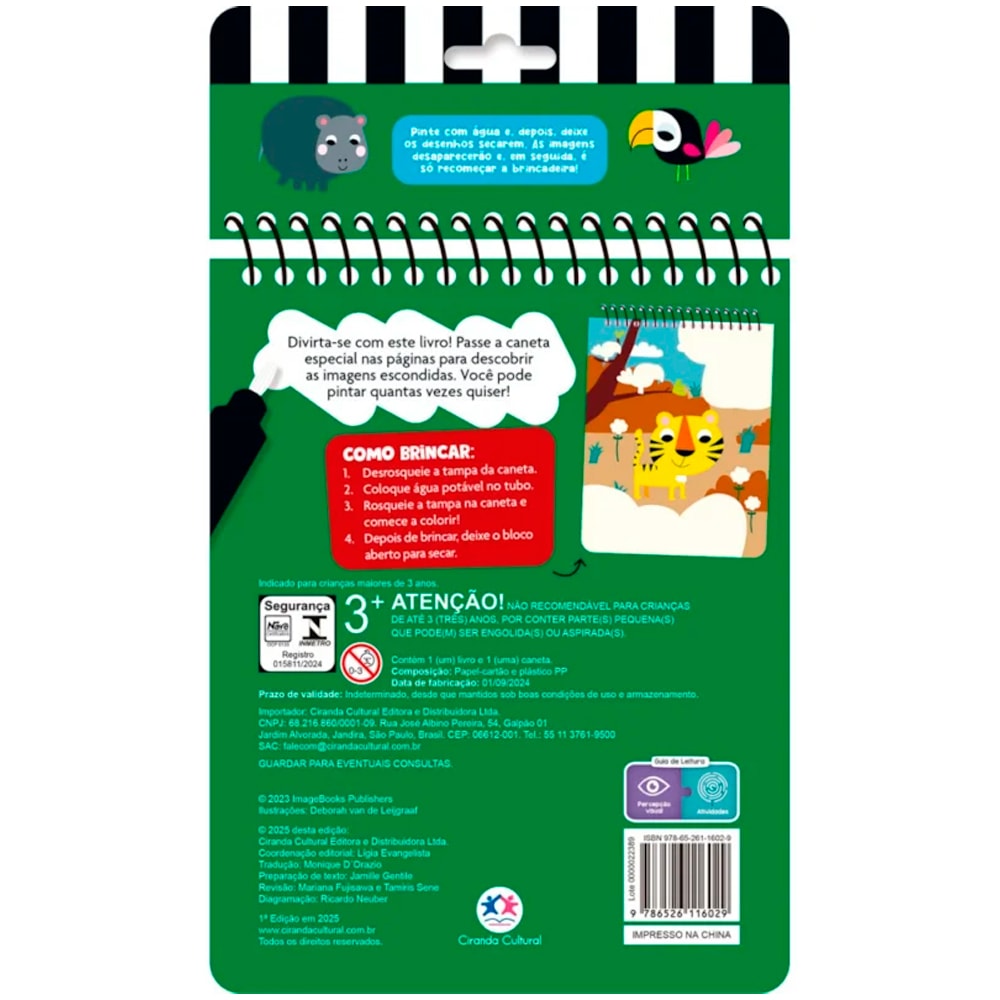 Aquabook Cores na Selva | Pinte Com Água