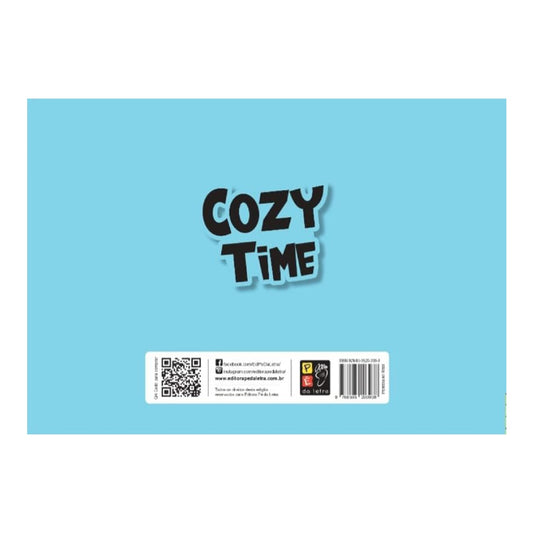Coleção Cute and Cozy | Cozy Time | Para Colorir | Capa Azul