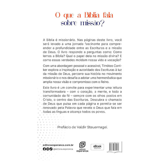 A Bíblia e a Missão | Timóteo Carriker