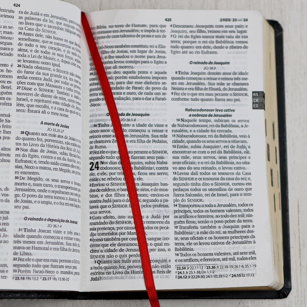 Bíblia Sagrada Sola Scriptura | ARA | Letra Grande | Capa Couro Soft Preta