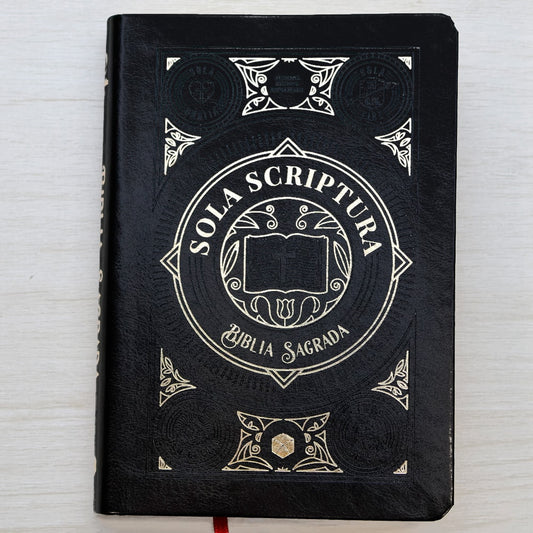 Bíblia Sagrada Sola Scriptura | ARA | Letra Grande | Capa Couro Soft Preta