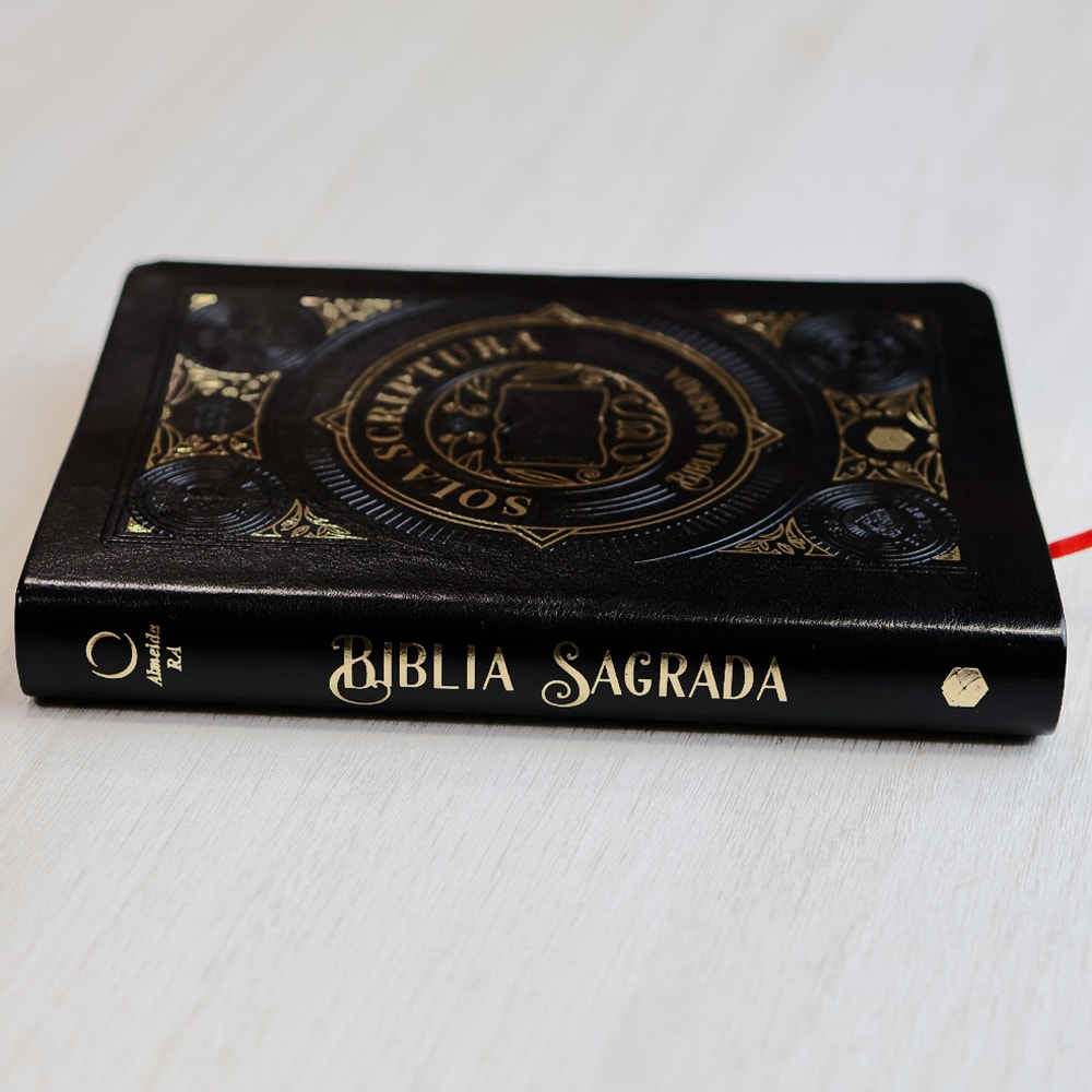 Bíblia Sagrada Sola Scriptura | ARA | Letra Grande | Capa Couro Soft Preta