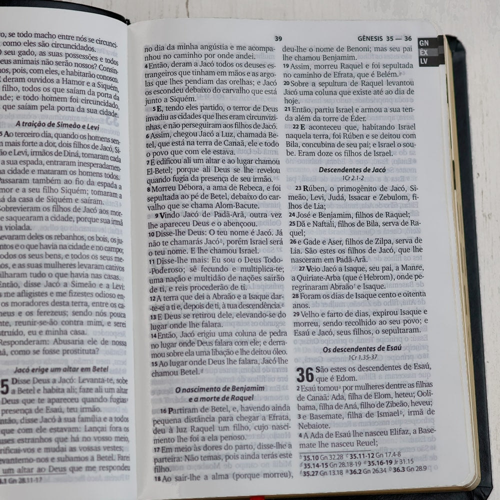 Bíblia Sagrada Sola Scriptura | ARA | Letra Grande | Capa Couro Soft Preta