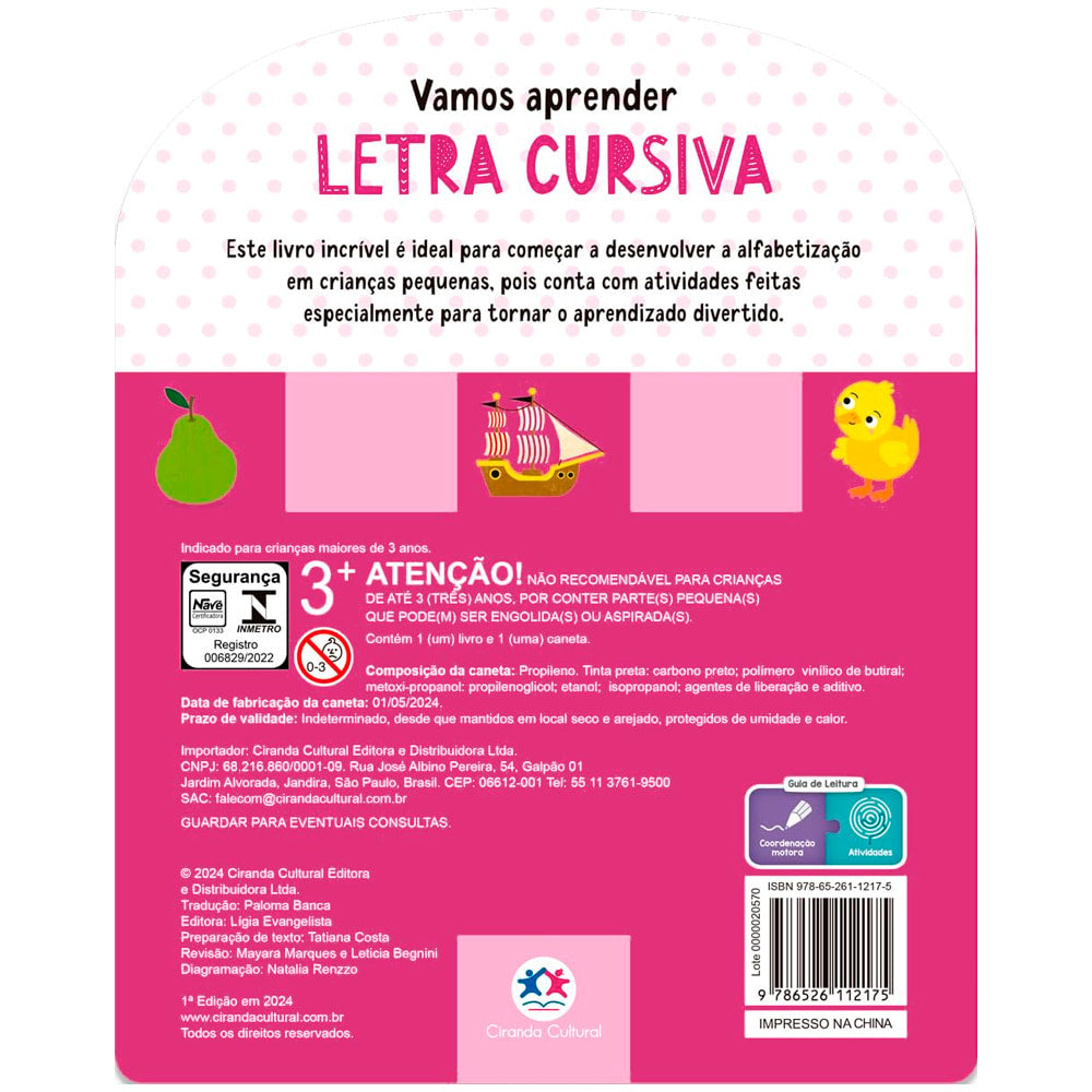 Vamos Aprender Letra Cursiva | Com Caneta Que Escreve e Apaga | Idade 3+