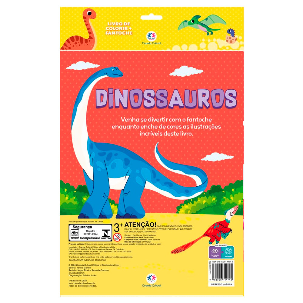 Livro Fantoche Dinossauros