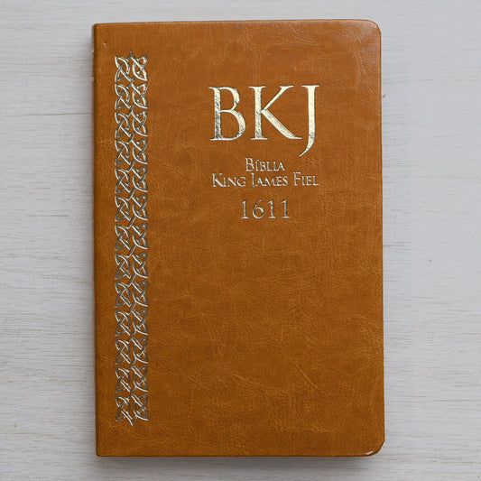 Bíblia King James Fiel 1611 | Ultrafina Slim | Capa Castanha