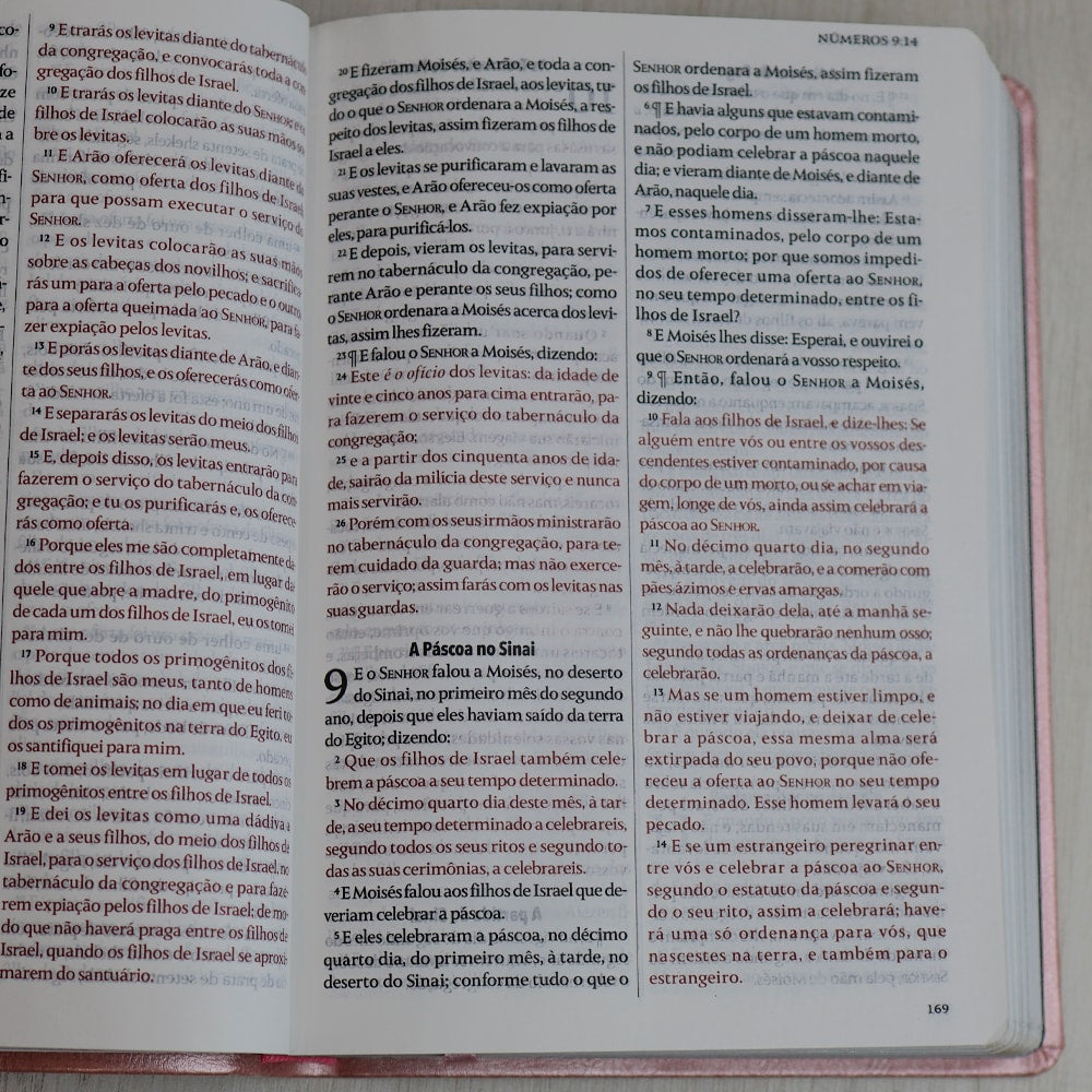 Bíblia King James Fiel 1611 | Extra Gigante | Capa Luxo Rosê