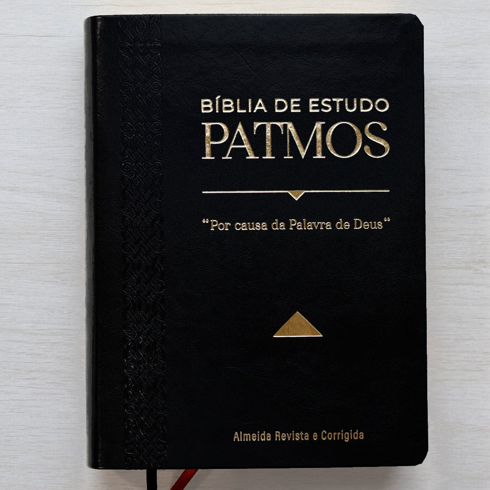Bíblia de Estudo Patmos | ARC | Luxo Preta