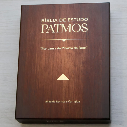 Bíblia de Estudo Patmos | ARC | Luxo Vinho