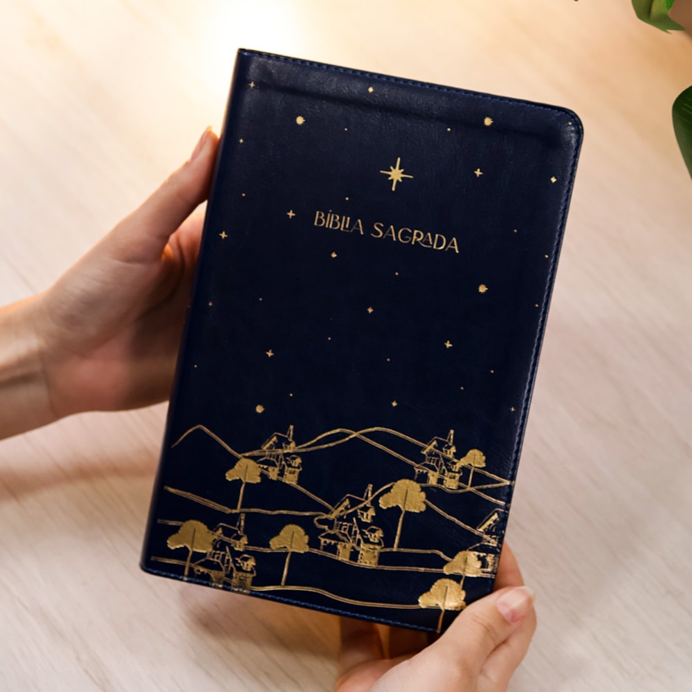 Bíblia The Purpose Book | A21 | Capa Couro Soft Azul Reino