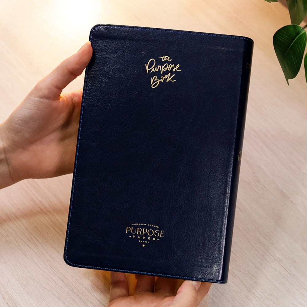 Bíblia The Purpose Book | A21 | Capa Couro Soft Azul Reino
