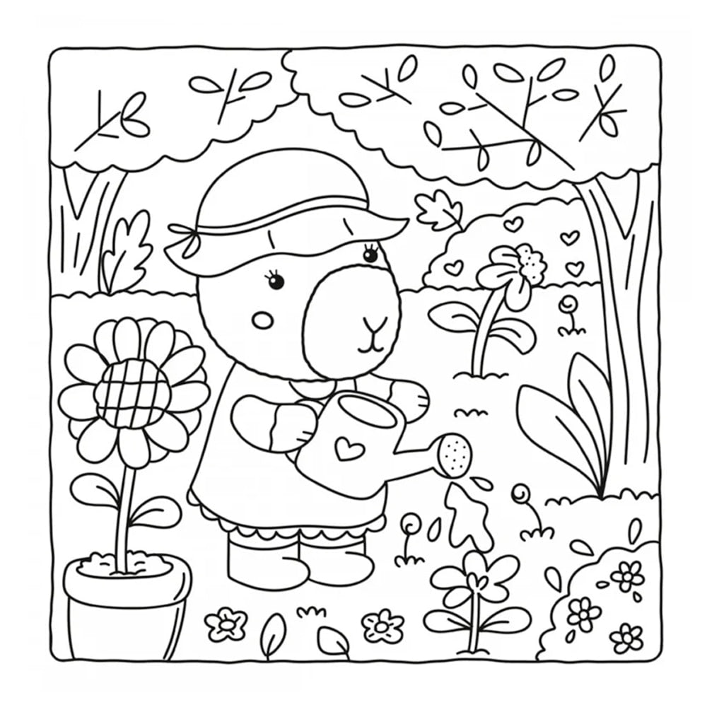 Comfy Goods | Cozy Capybaras | Livro de Colorir
