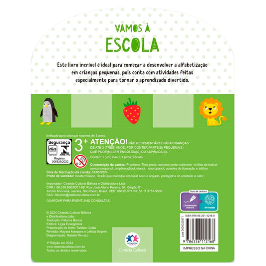 Vamos à Escola | Com Caneta Que Escreve e Apaga | Idade 3+