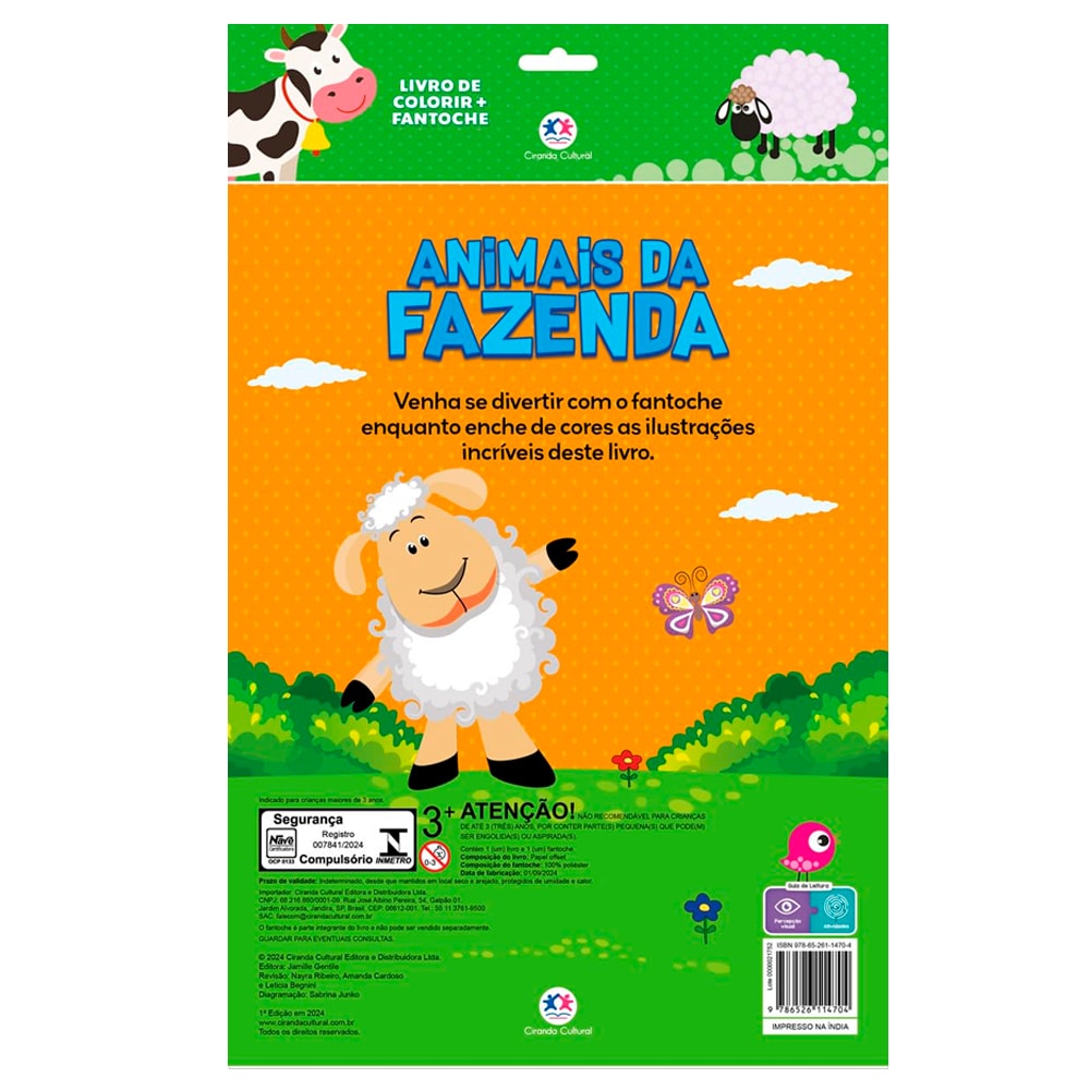 Livro de Colorir | Fantoche | Animais da Fazenda