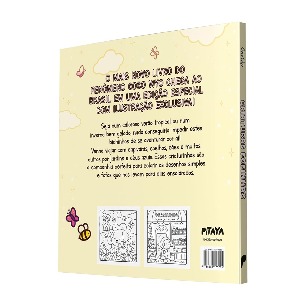 Livro Criaturas Fofinhas | Colheita | Livro de Colorir Coco Wyo