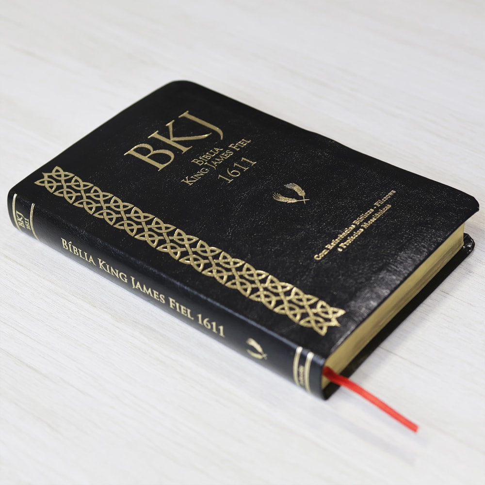 Bíblia King James Fiel 1611 | Concordância e Pilcrows | Capa Luxo Preta