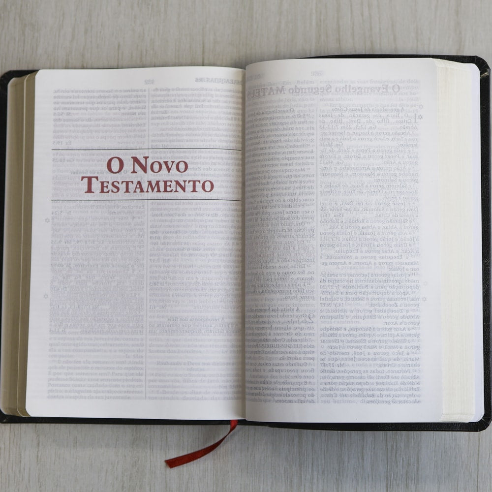 Bíblia King James Fiel 1611 | Concordância e Pilcrows | Capa Luxo Preta