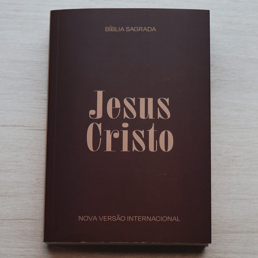 Bíblia Sagrada Jesus Cristo | NVI | Capa Brochura Marrom