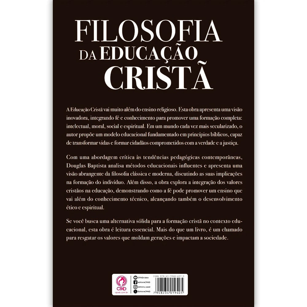 Filosofia da Educação Cristã | Douglas Baptista