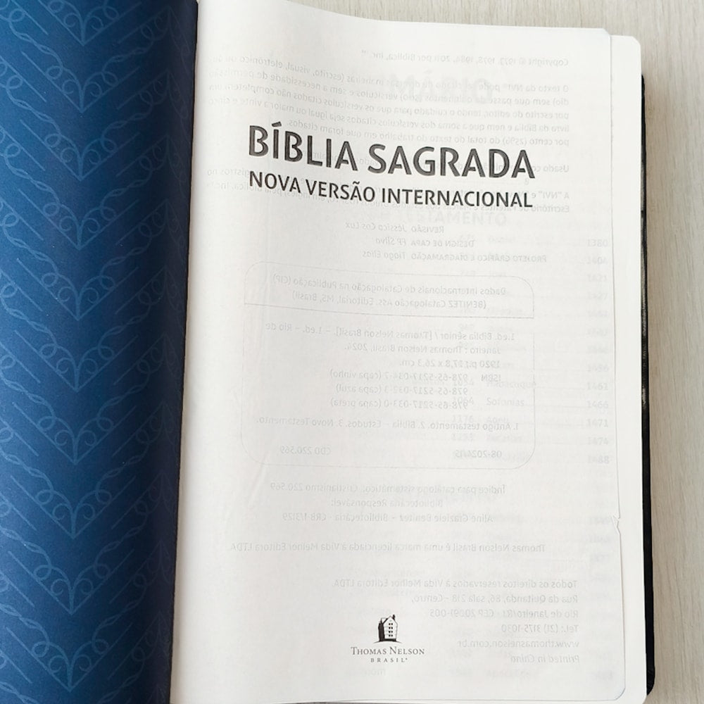 Bíblia Sagrada | NVI | Letra Sênior | Capa Azul