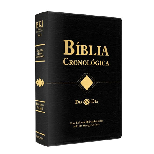 Bíblia Cronológica Dia a Dia | King James 1611 | Capa Dura Preta
