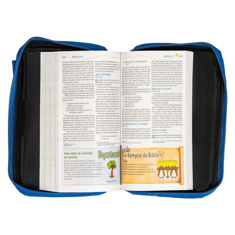 Bíblia Aventura Para Crianças | NVI | Capa Especial com Bolsa Azul
