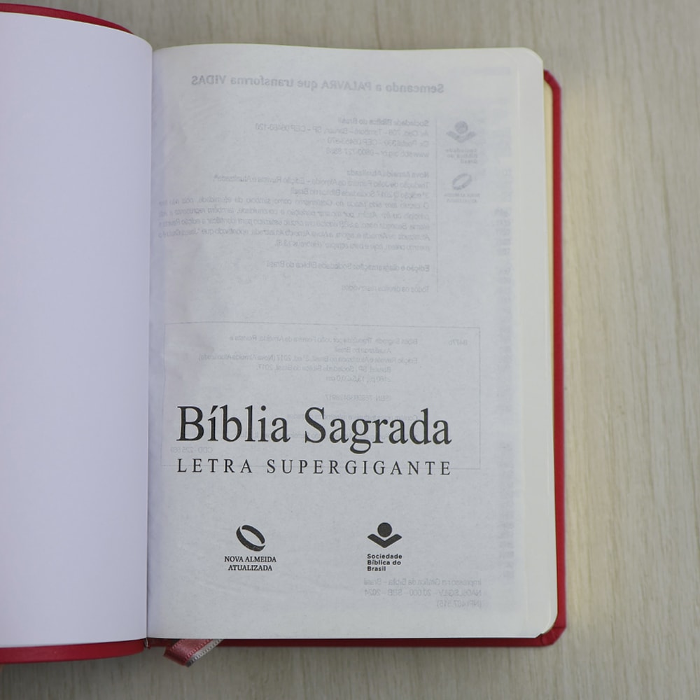 Bíblia Sagrada | Letra Supergigante | NAA | Capa Luxo Rosa