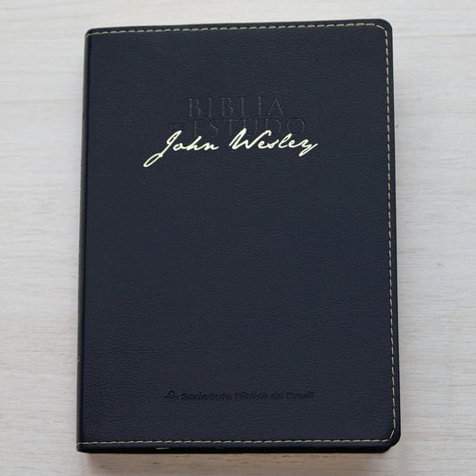 Bíblia de Estudo John Wesley | NAA | Azul