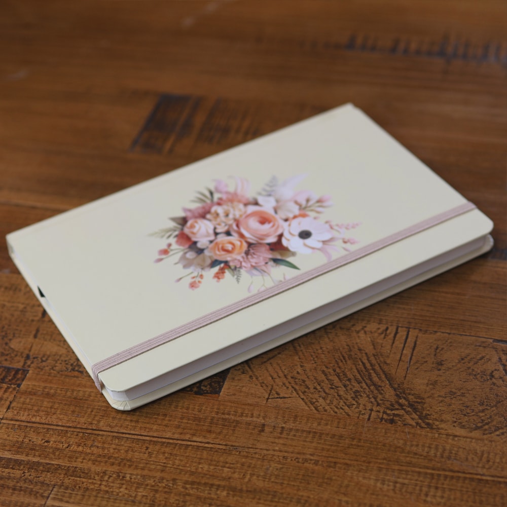 Caderno Moleskine | Com Pauta | Capa Buquê de Flores