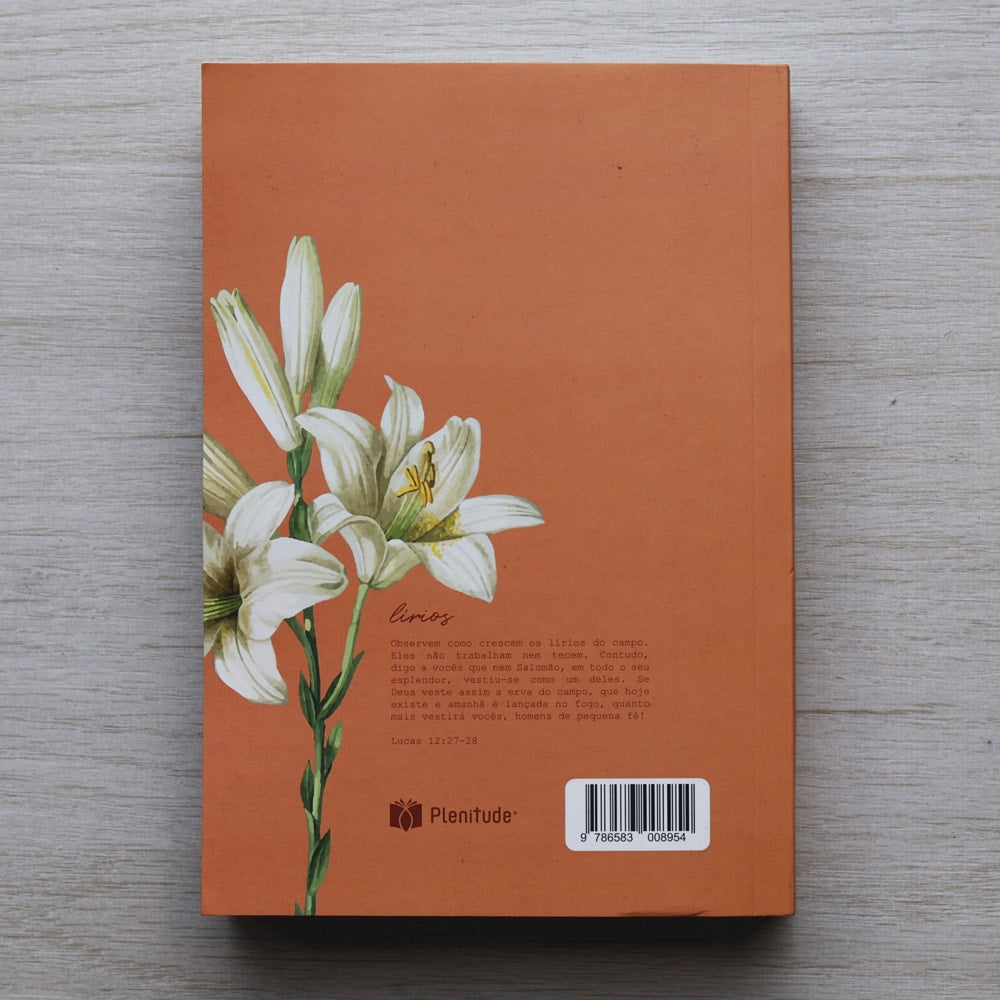 Bíblia Sagrada Lírios Laranja | NAA | Letra Normal | Capa Ilustrada