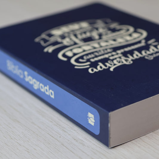 Bíblia Sagrada Lettering | NVI | Capa Brochura Azul