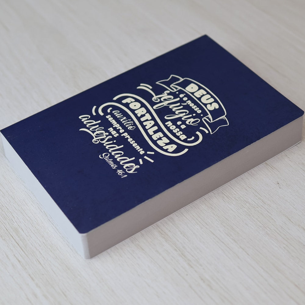 Bíblia Sagrada Lettering | NVI | Capa Brochura Azul