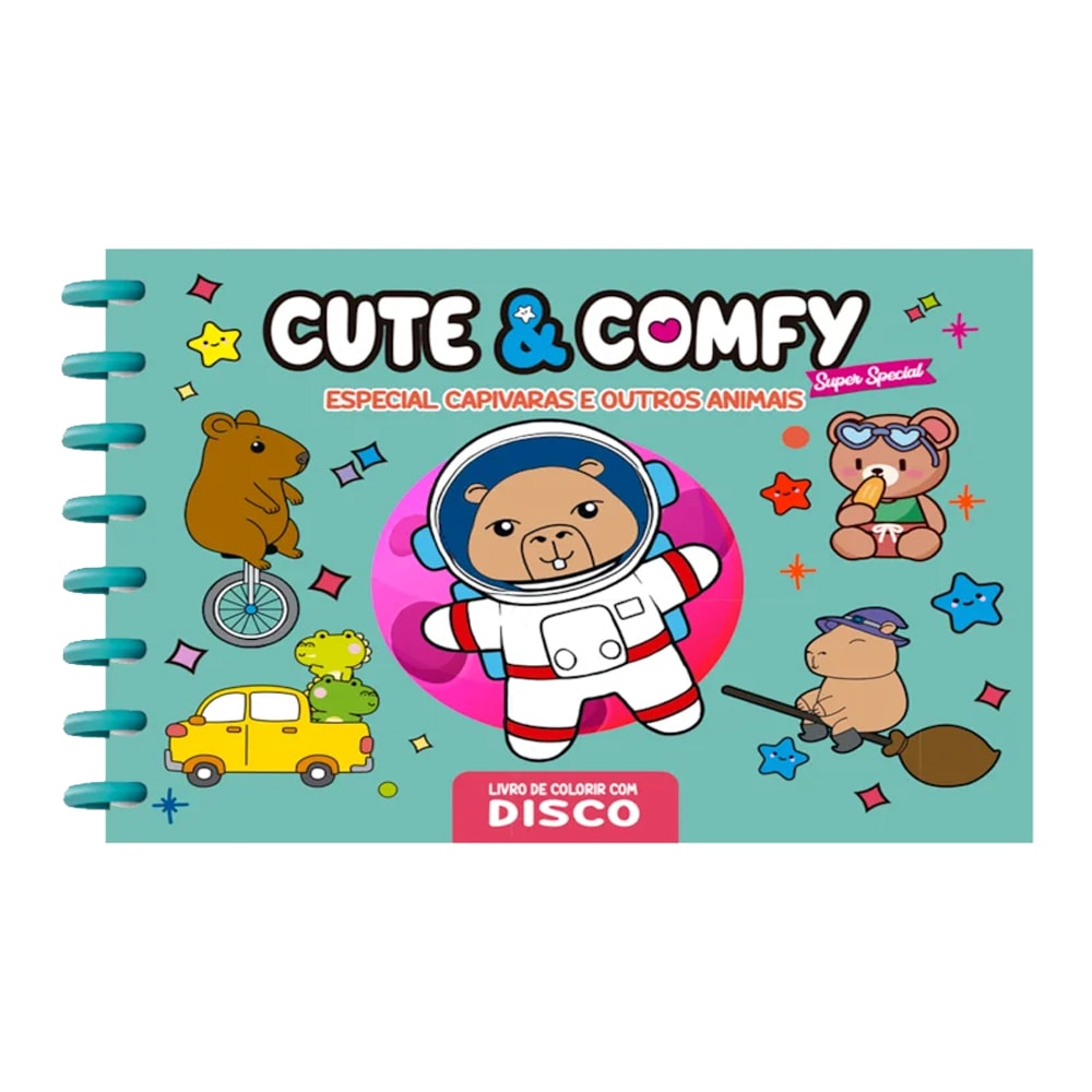 Cute e Comfy Especial Capivaras e Outros Animais | Livro de Colorir com Disco | Edição 11
