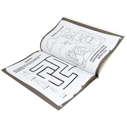 "COLORIR & ATIVIDADES (100 PG): BIBLIA - PASSATEMPOS
"