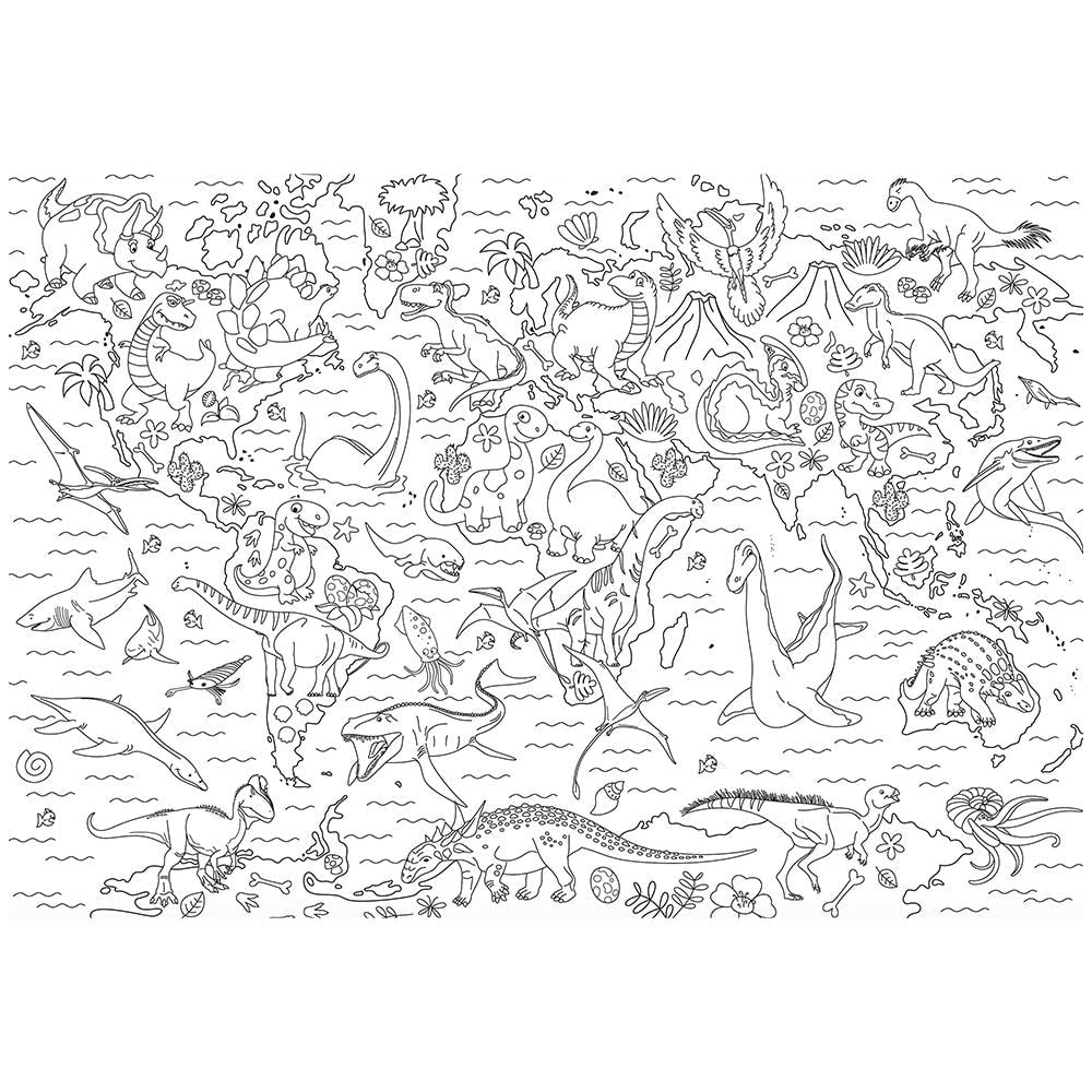 LIVRO-TAPETE PARA COLORIR: DINOS