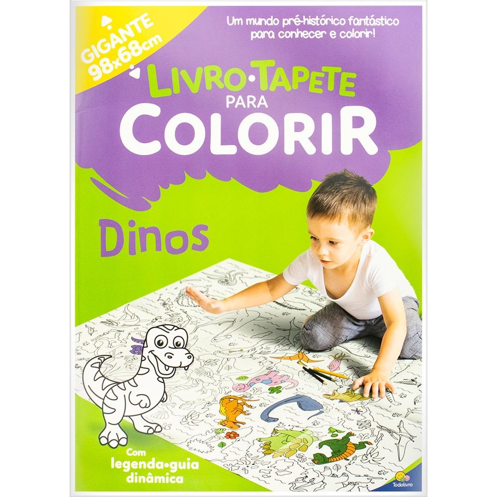 LIVRO-TAPETE PARA COLORIR: DINOS
