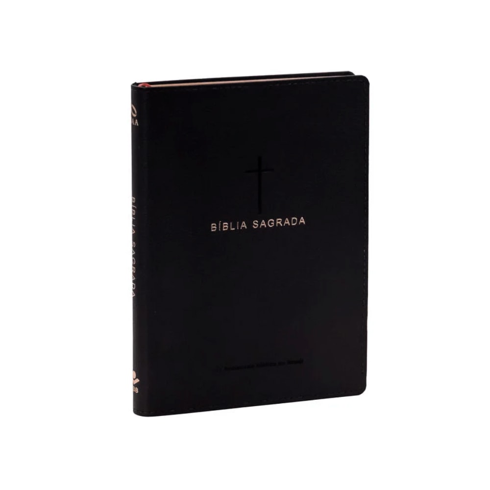 Bíblia Sagrada Slim | NAA | Luxo Cruz Preta