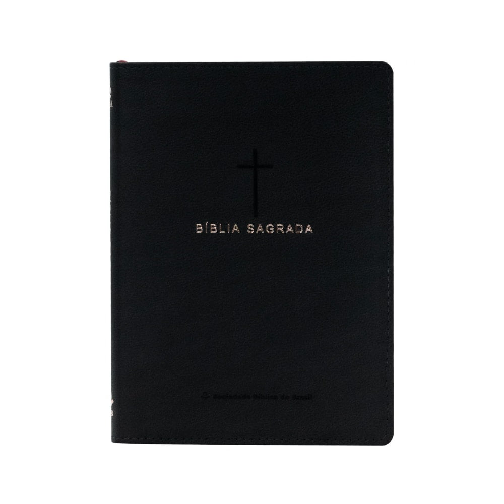 Bíblia Sagrada Slim | NAA | Luxo Cruz Preta