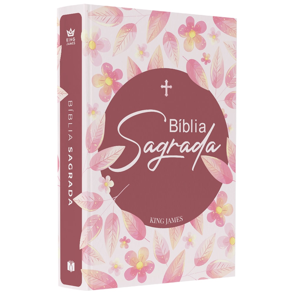 Bíblia Sagrada Flores | King James | Letra Normal | Capa Brochura